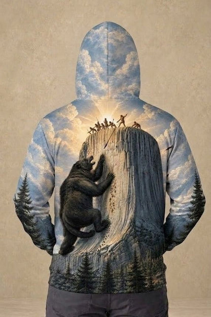 Performance Fleece-Lined Hoodie - Sacred Tower Bear Climb image 2