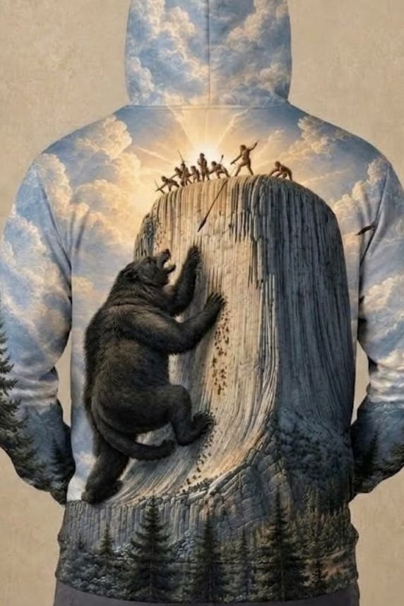 Performance Fleece-Lined Hoodie - Sacred Tower Bear Climb image 4