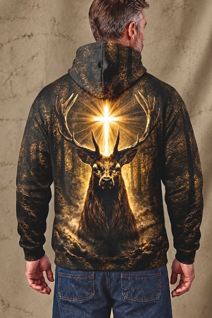 Performance Fleece-Lined Hoodie – Covenant of the Golden Antler image 2