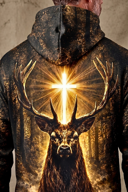 Performance Fleece-Lined Hoodie – Covenant of the Golden Antler image 4