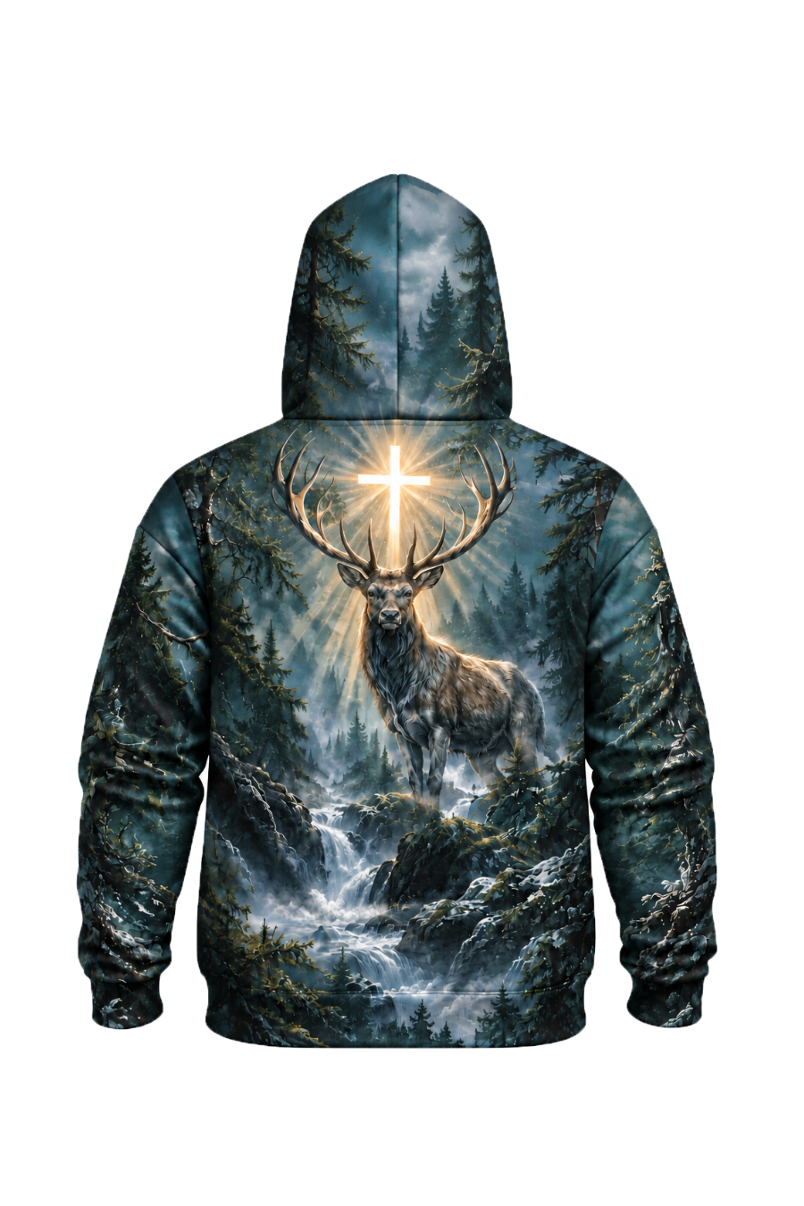 Performance Fleece-Lined Hoodie - Radiant Crown Pine Cascade image 5