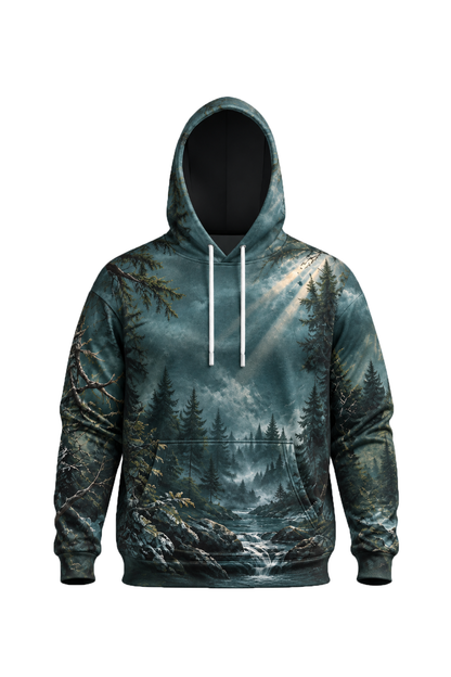 Performance Fleece-Lined Hoodie - Radiant Crown Pine Cascade image 6
