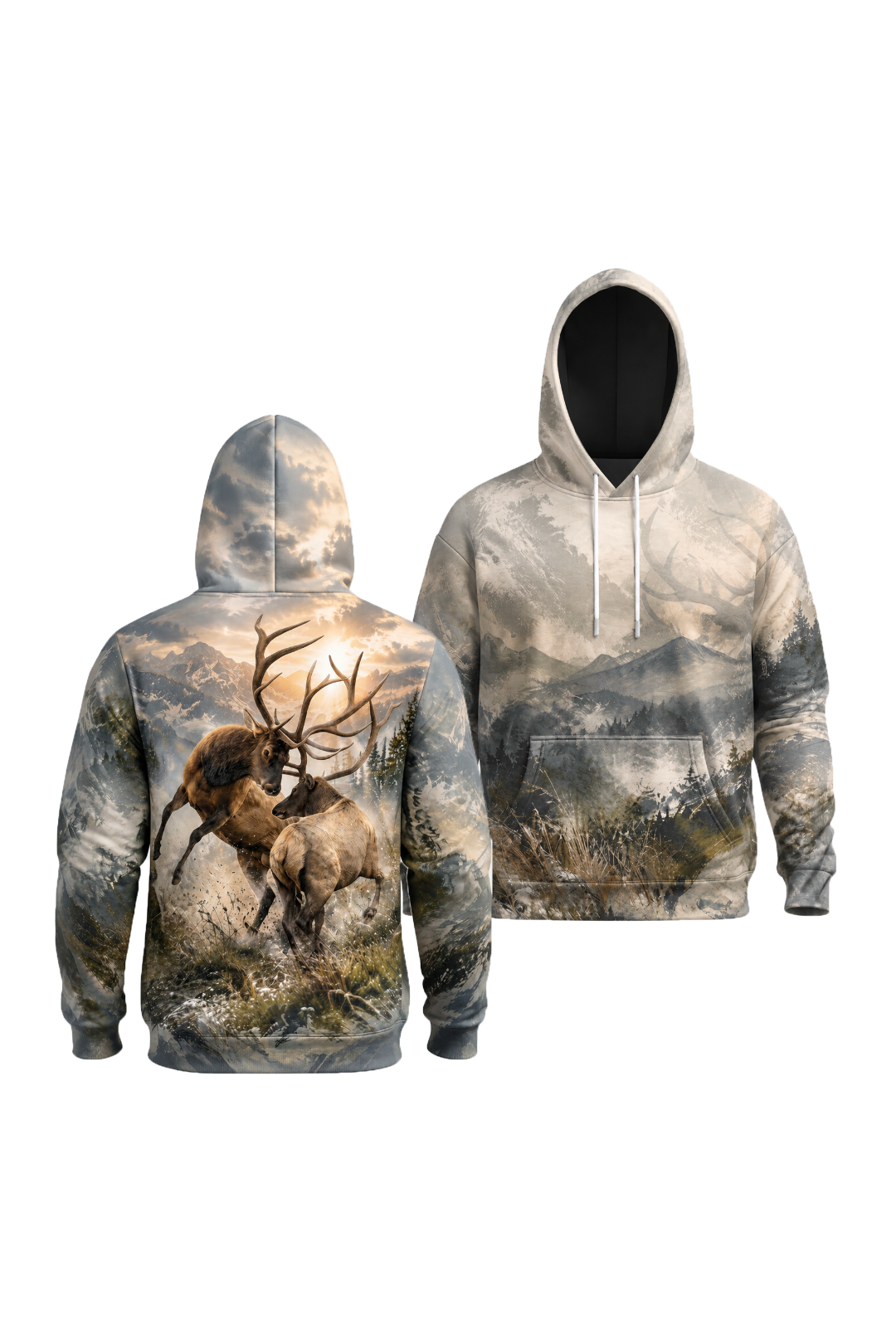 Performance Fleece-Lined Hoodie - Alpine Ridge Elk Rut image 1