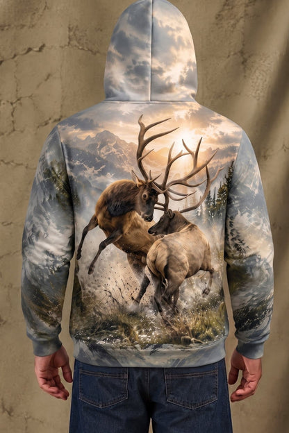 Performance Fleece-Lined Hoodie - Alpine Ridge Elk Rut image 2