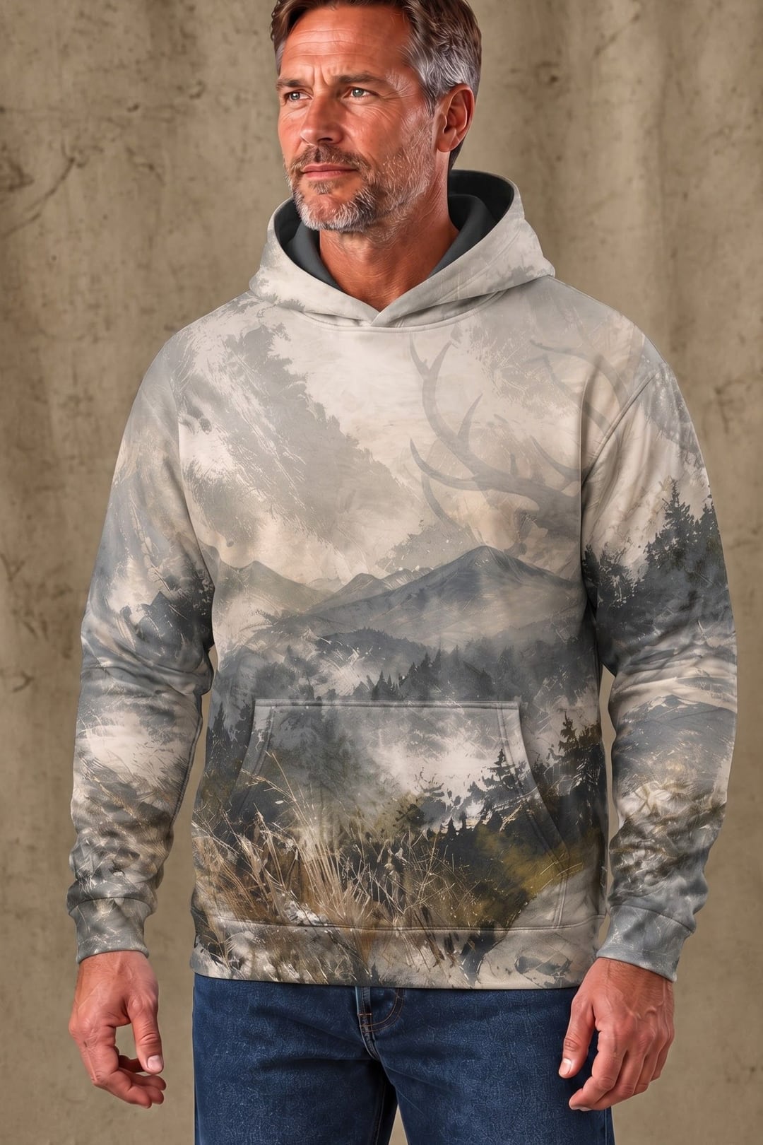 Performance Fleece-Lined Hoodie - Alpine Ridge Elk Rut image 3