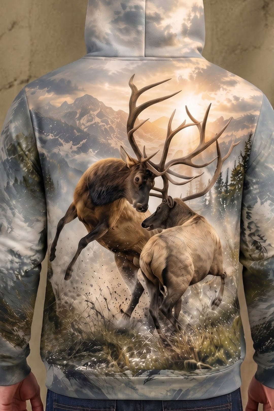 Performance Fleece-Lined Hoodie - Alpine Ridge Elk Rut image 4