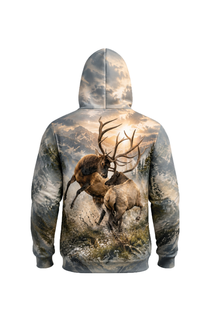 Performance Fleece-Lined Hoodie - Alpine Ridge Elk Rut image 5