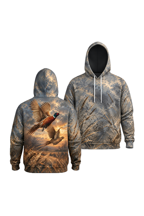Performance Fleece-Lined Hoodie – Prairie Ember Pheasant Flight image 1