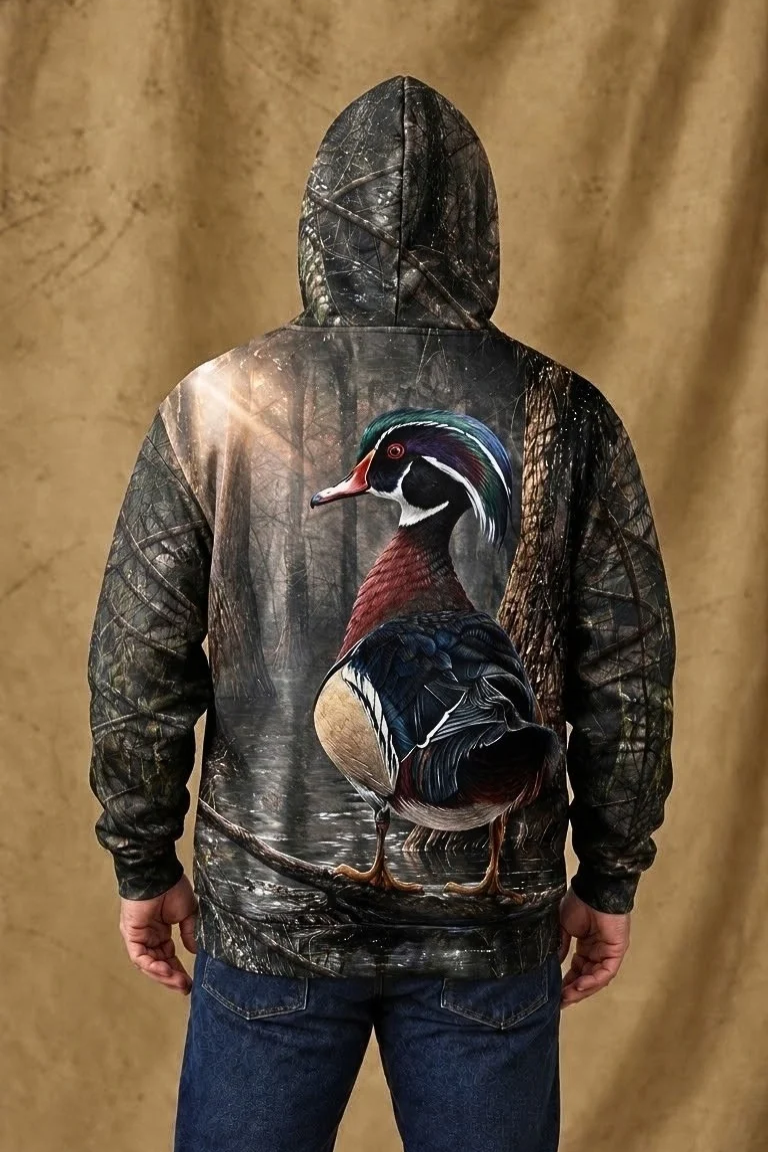 Performance Fleece-Lined Hoodie _–_ Cypress Swamp Wood Duck image 2