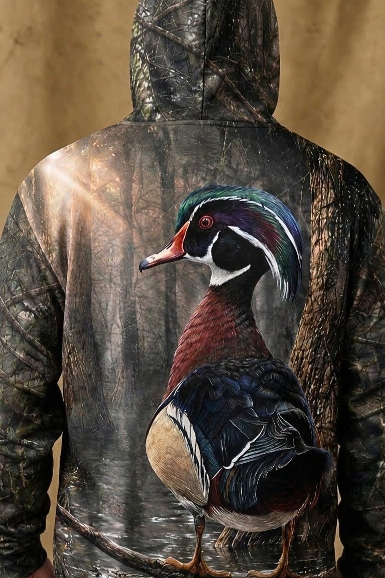Performance Fleece-Lined Hoodie _–_ Cypress Swamp Wood Duck image 4