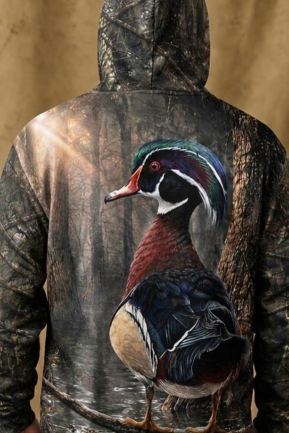 Performance Fleece-Lined Hoodie _–_ Cypress Swamp Wood Duck image 4
