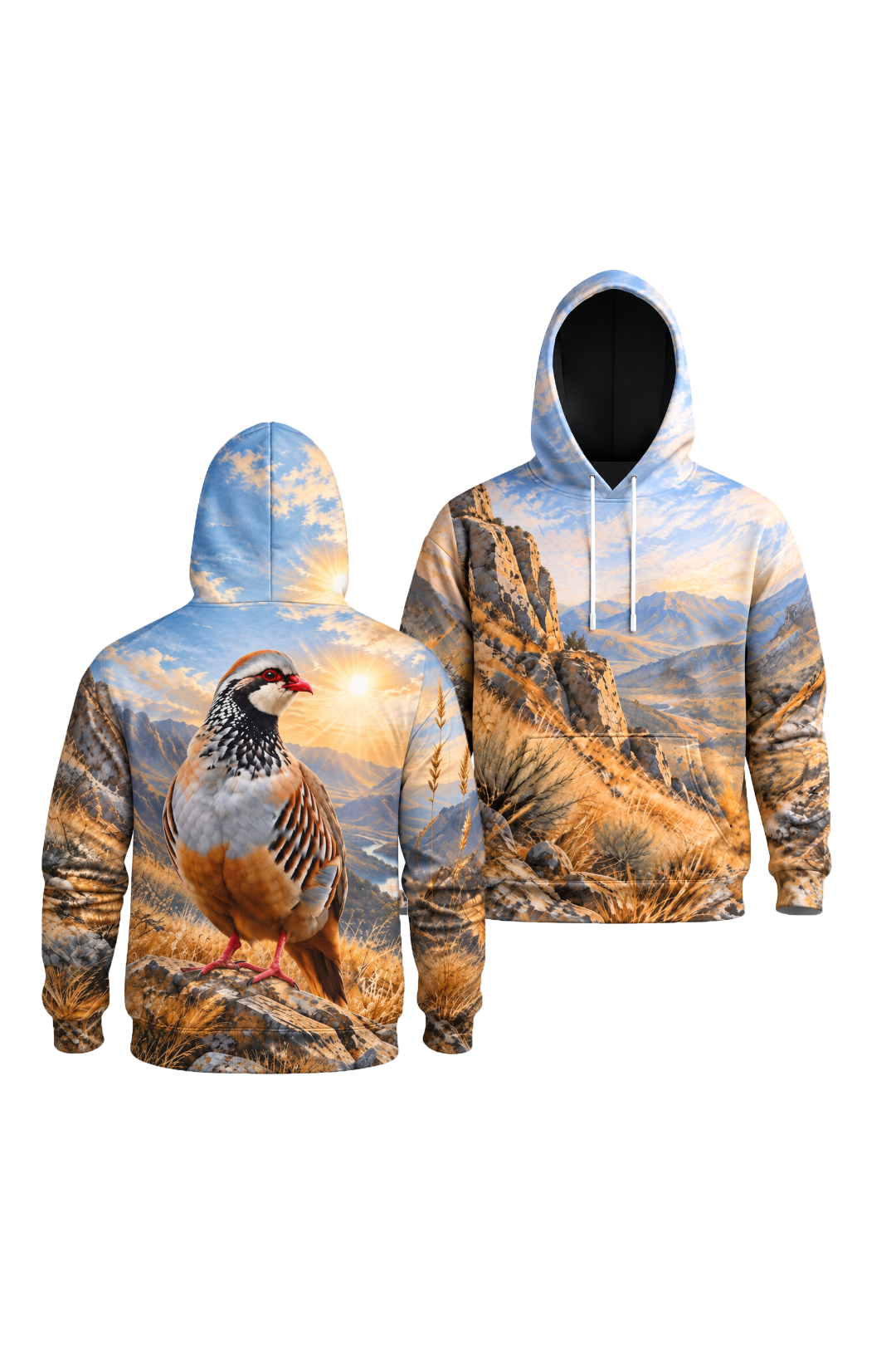 Performance Fleece-Lined Hoodie - Sunlit Canyon Chukar Horizon image 1