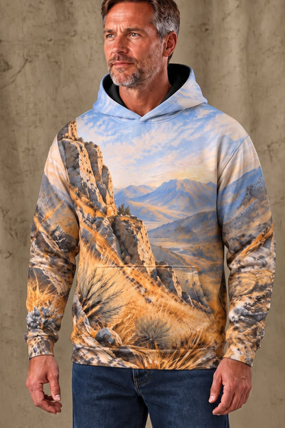 Performance Fleece-Lined Hoodie - Sunlit Canyon Chukar Horizon image 3