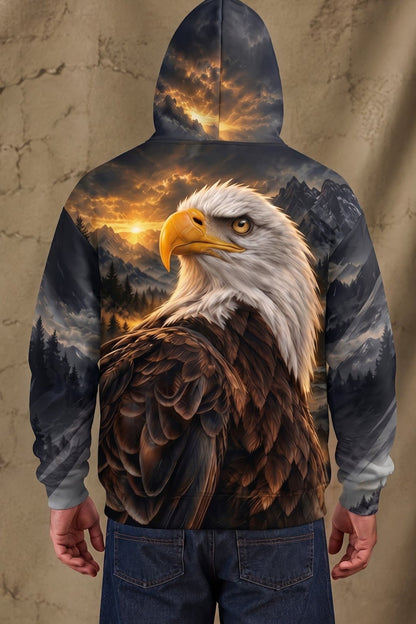 Performance Fleece-Lined Hoodie - Golden Summit Eagle Monarch image 2