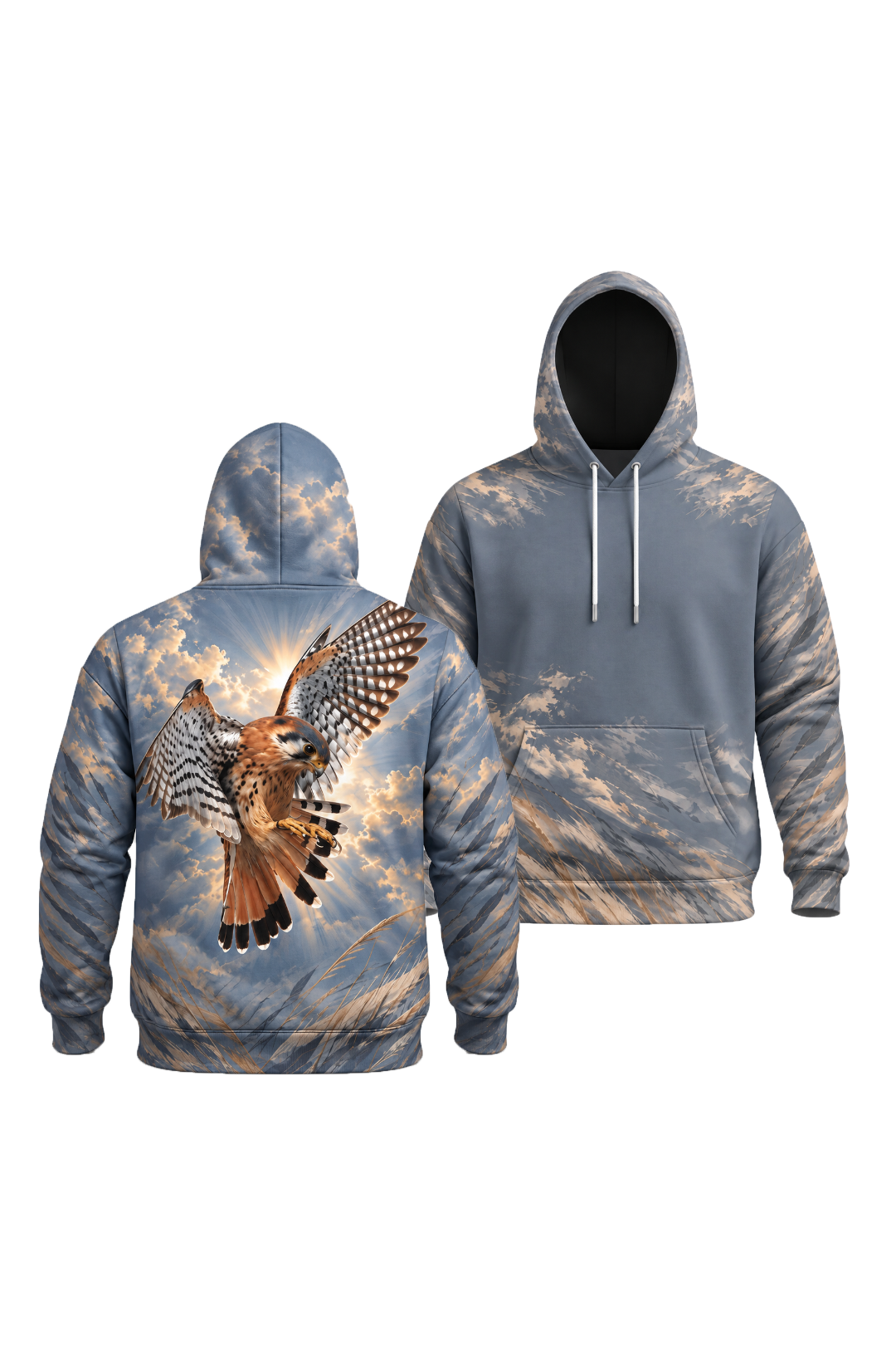 Performance Fleece-Lined Hoodie - Sunlit Kestrel Sky Dive image 1