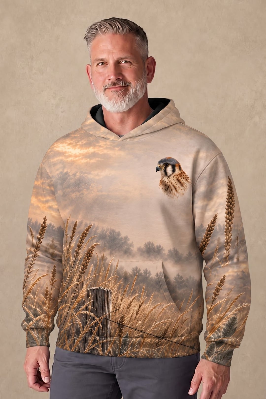Performance Fleece-Lined Hoodie - Golden Meadow Kestrel Guard image 3