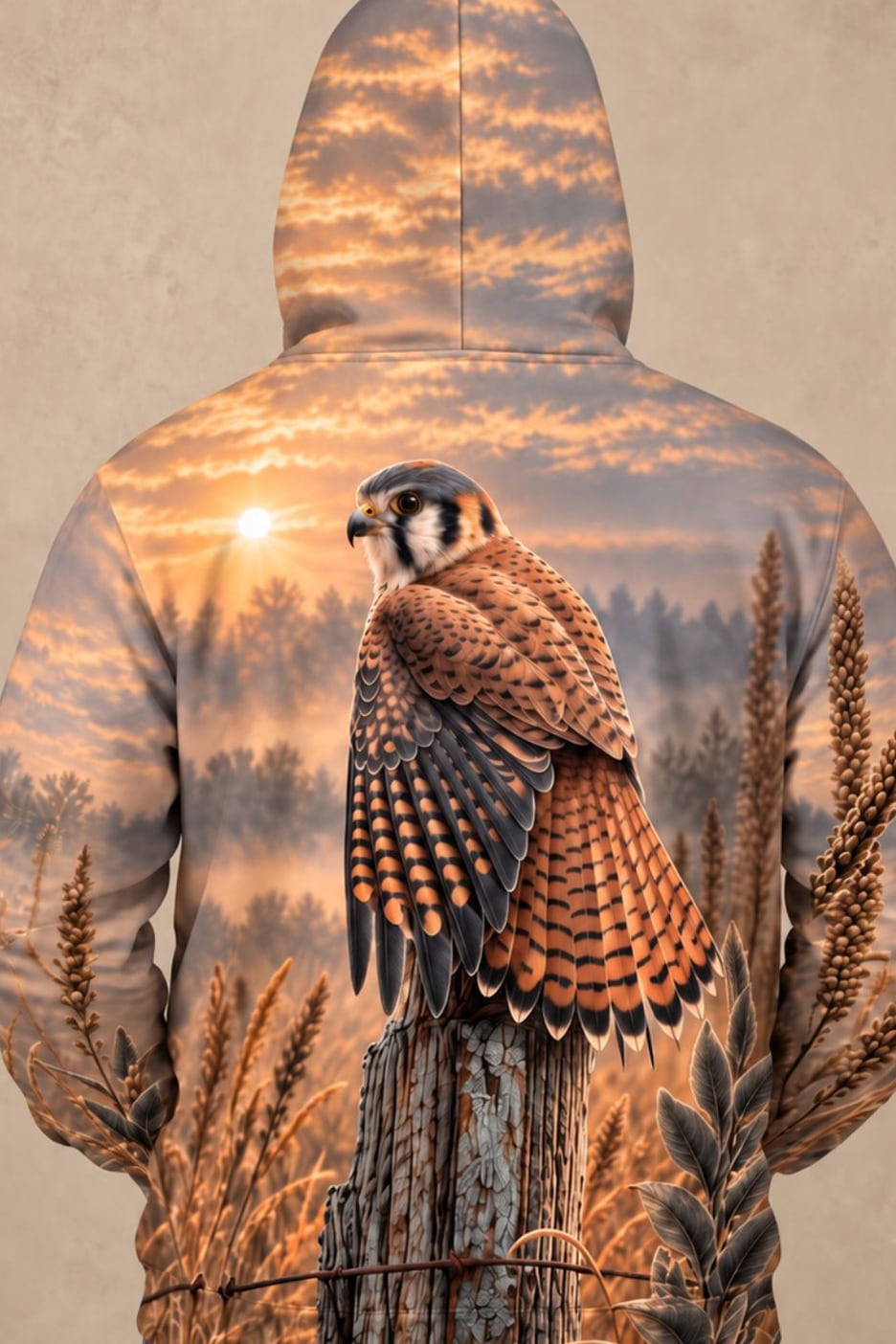Performance Fleece-Lined Hoodie - Golden Meadow Kestrel Guard image 4