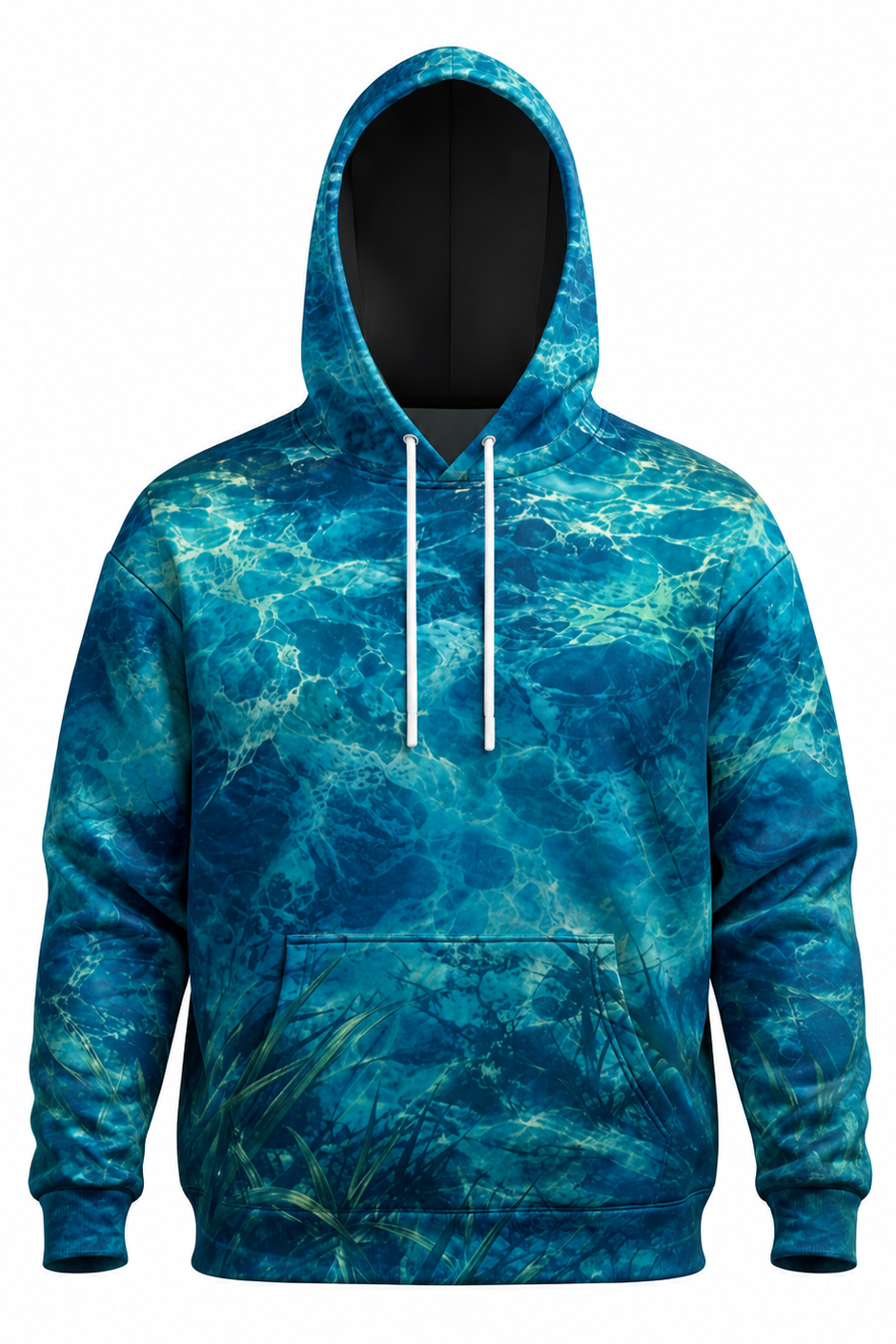 Performance Fleece-Lined Hoodie - Emerald Flat Redfish Tail image 6