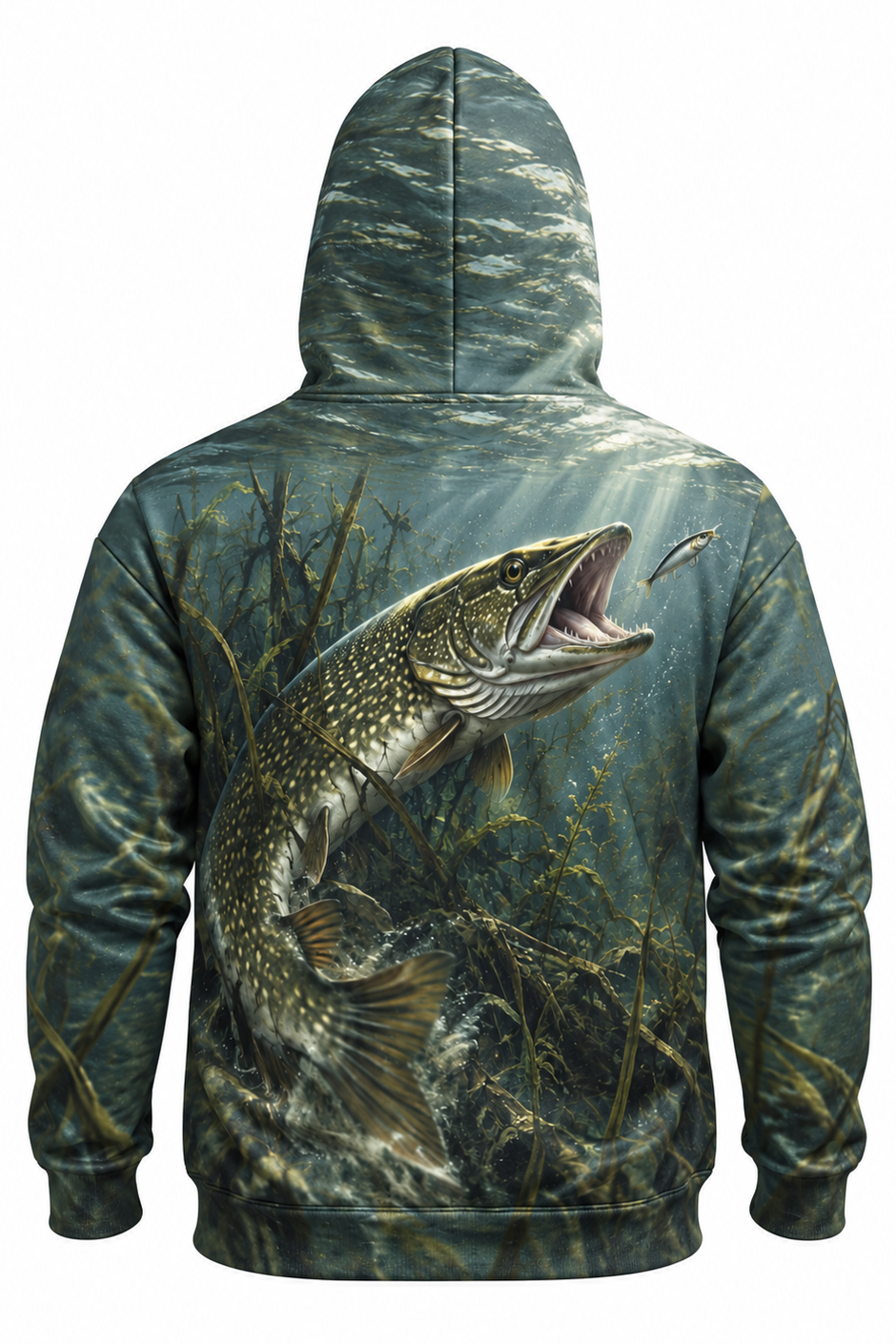 Performance Fleece-Lined Hoodie - Shallow Reed Northern Pike Strike image 5