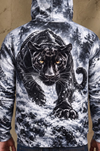 Performance Fleece-Lined Hoodie - Frozen Ridge Panther Stalker image 4