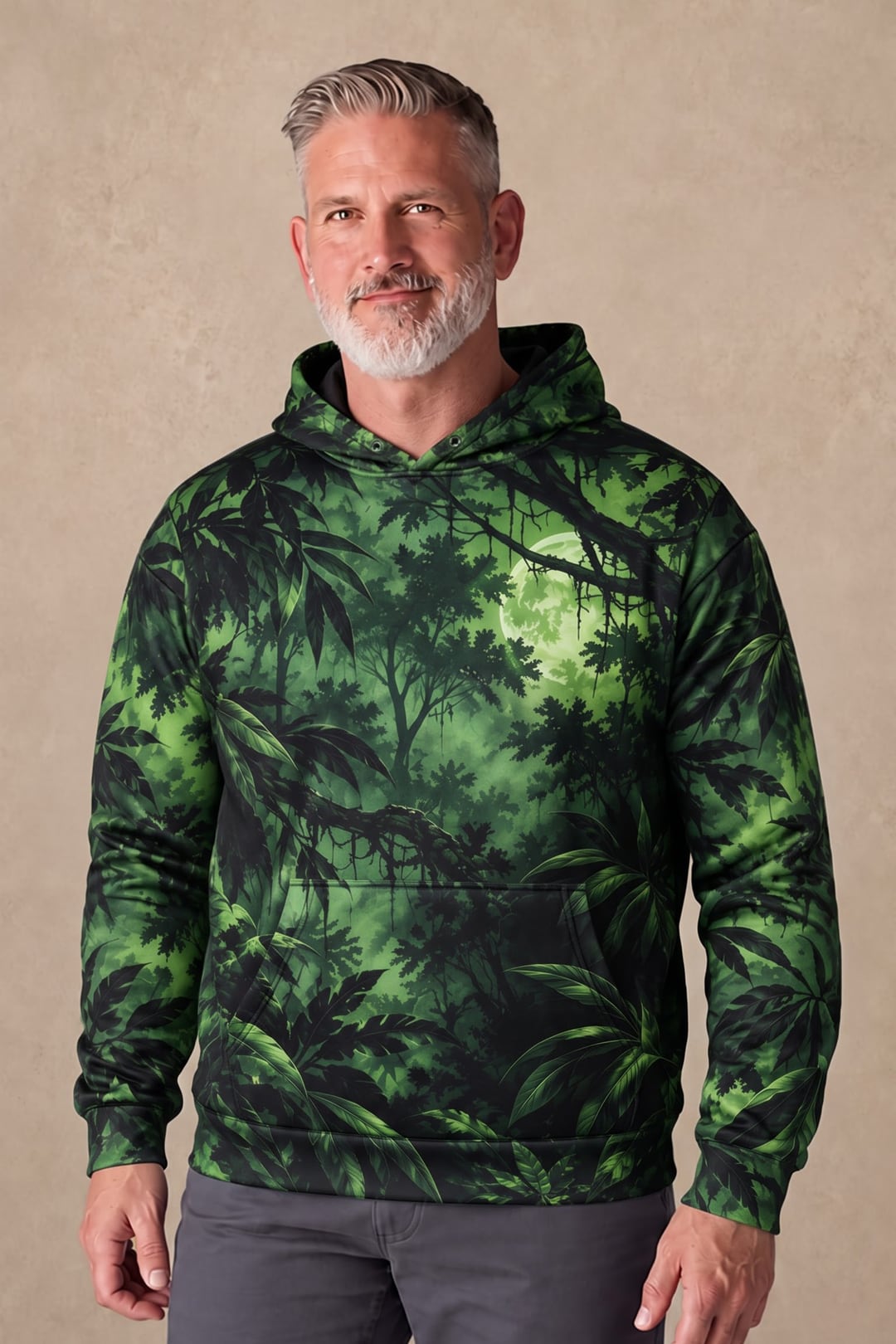 Performance Fleece-Lined Hoodie - Emerald Jungle Panther Prowl image 3