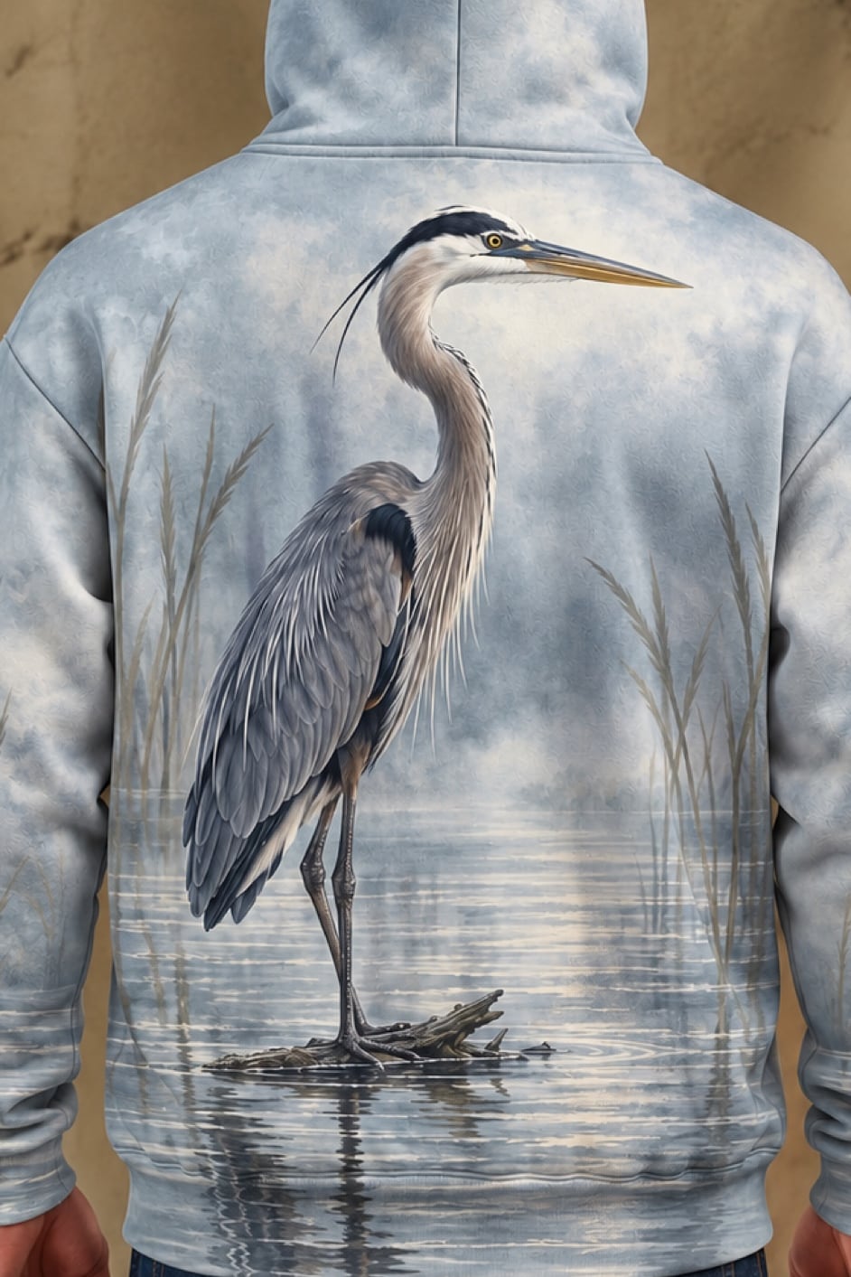 Performance Fleece-Lined Hoodie - Stillwater Blue Heron Watch image 4