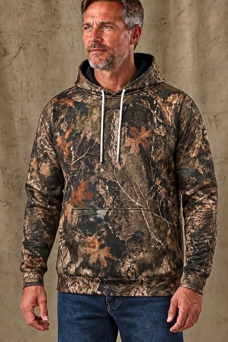 Performance Fleece-Lined Hoodie - Sunset Ridge Leaping Whitetail image 3