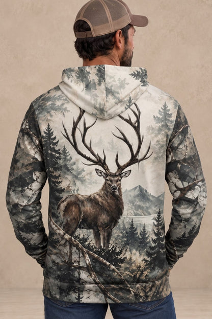 Performance Fleece-Lined Hoodie - Misty Pine Red Deer image 2