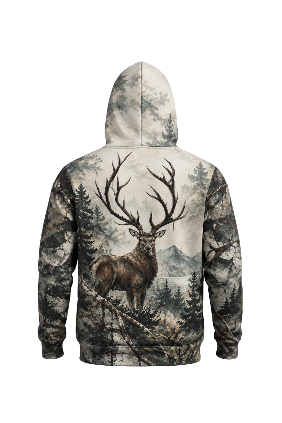 Performance Fleece-Lined Hoodie - Misty Pine Red Deer image 5