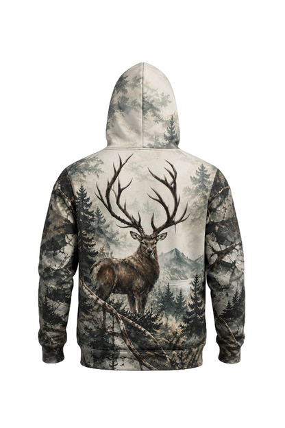 Performance Fleece-Lined Hoodie - Misty Pine Red Deer image 5