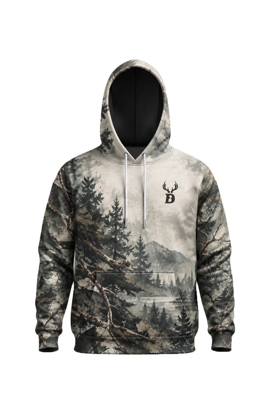 Performance Fleece-Lined Hoodie - Misty Pine Red Deer image 6