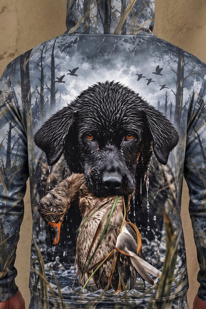 Performance Fleece-Lined Hoodie - Waterfowl Black Lab Retrieve image 4