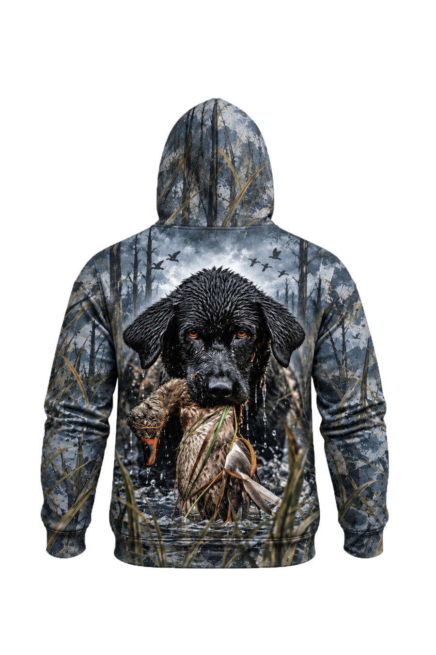 Performance Fleece-Lined Hoodie - Waterfowl Black Lab Retrieve image 5