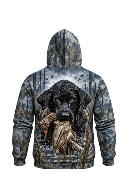Performance Fleece-Lined Hoodie - Waterfowl Black Lab Retrieve image 5