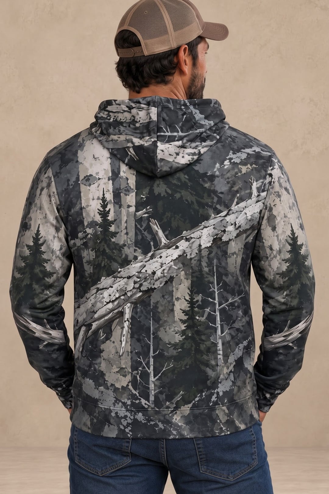 Performance Fleece-Lined Hoodie – Sunrise Marsh Mallard Pair image 3