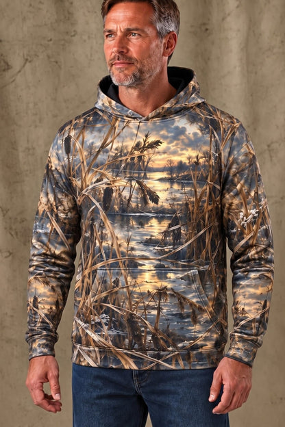 Performance Fleece-Lined Hoodie – Red Fox Goose Ambush image 3