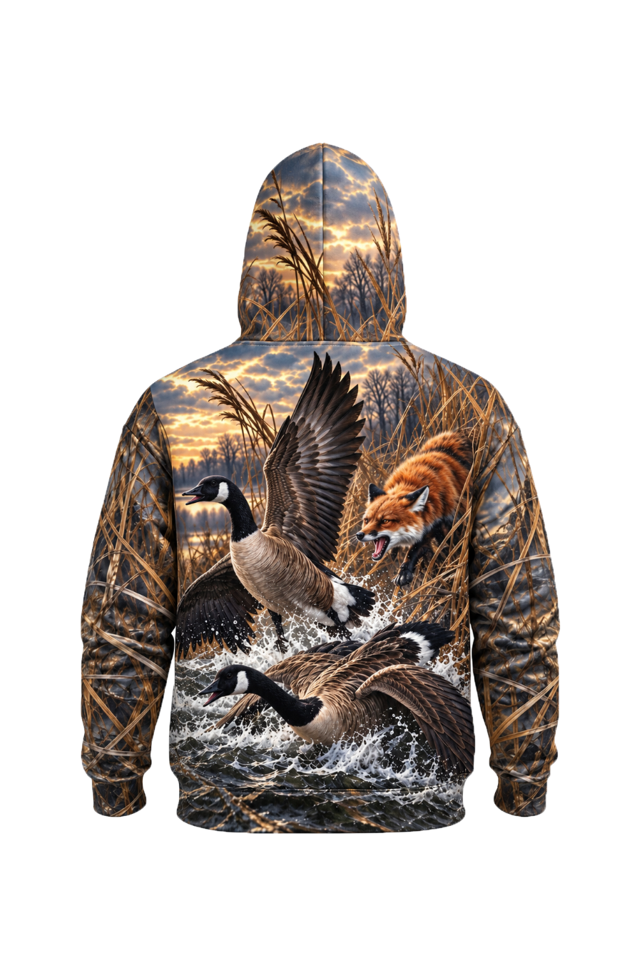 Performance Fleece-Lined Hoodie – Red Fox Goose Ambush image 5