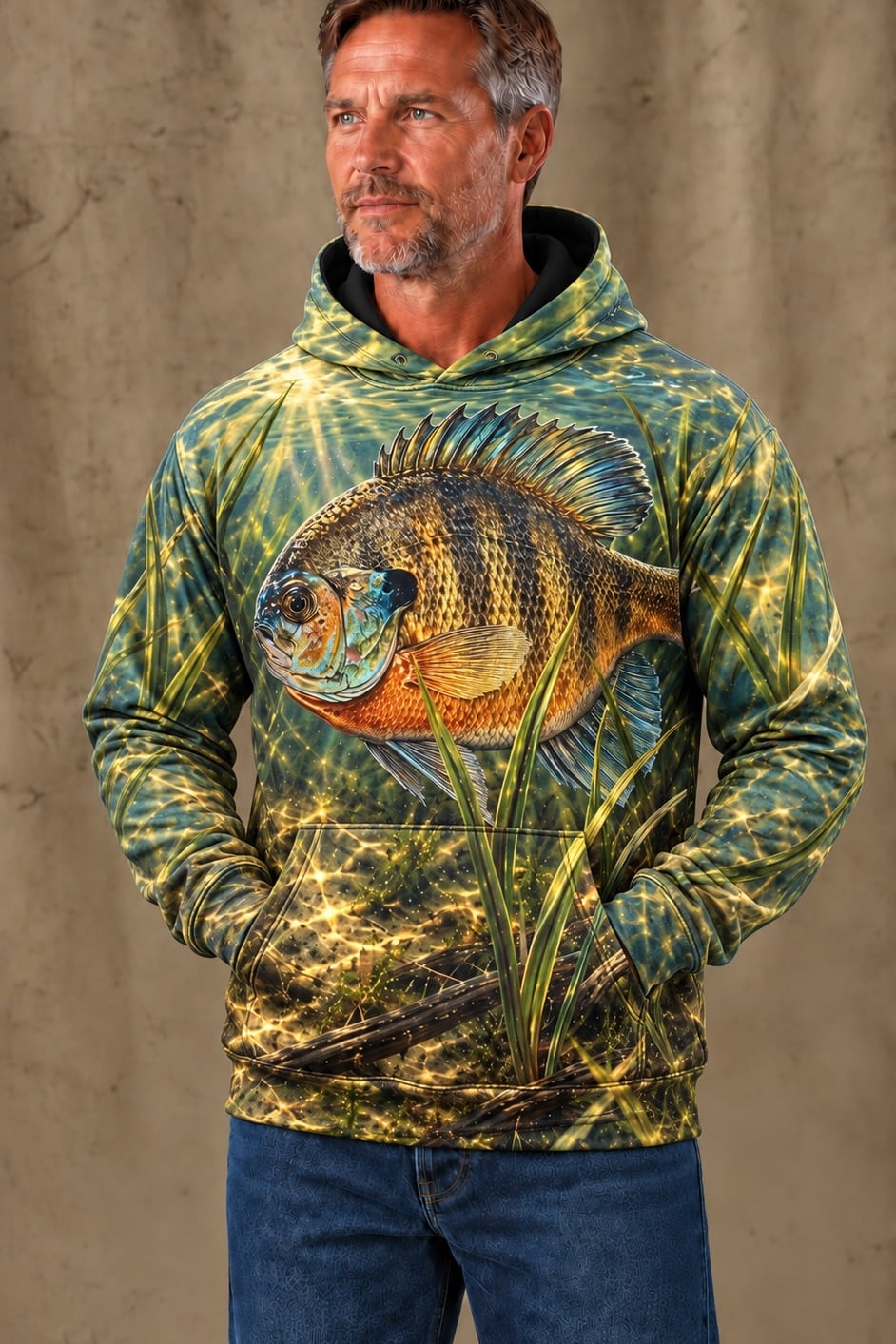 Performance Fleece-Lined Hoodie - Sunlit Shallows Bluegill image 3