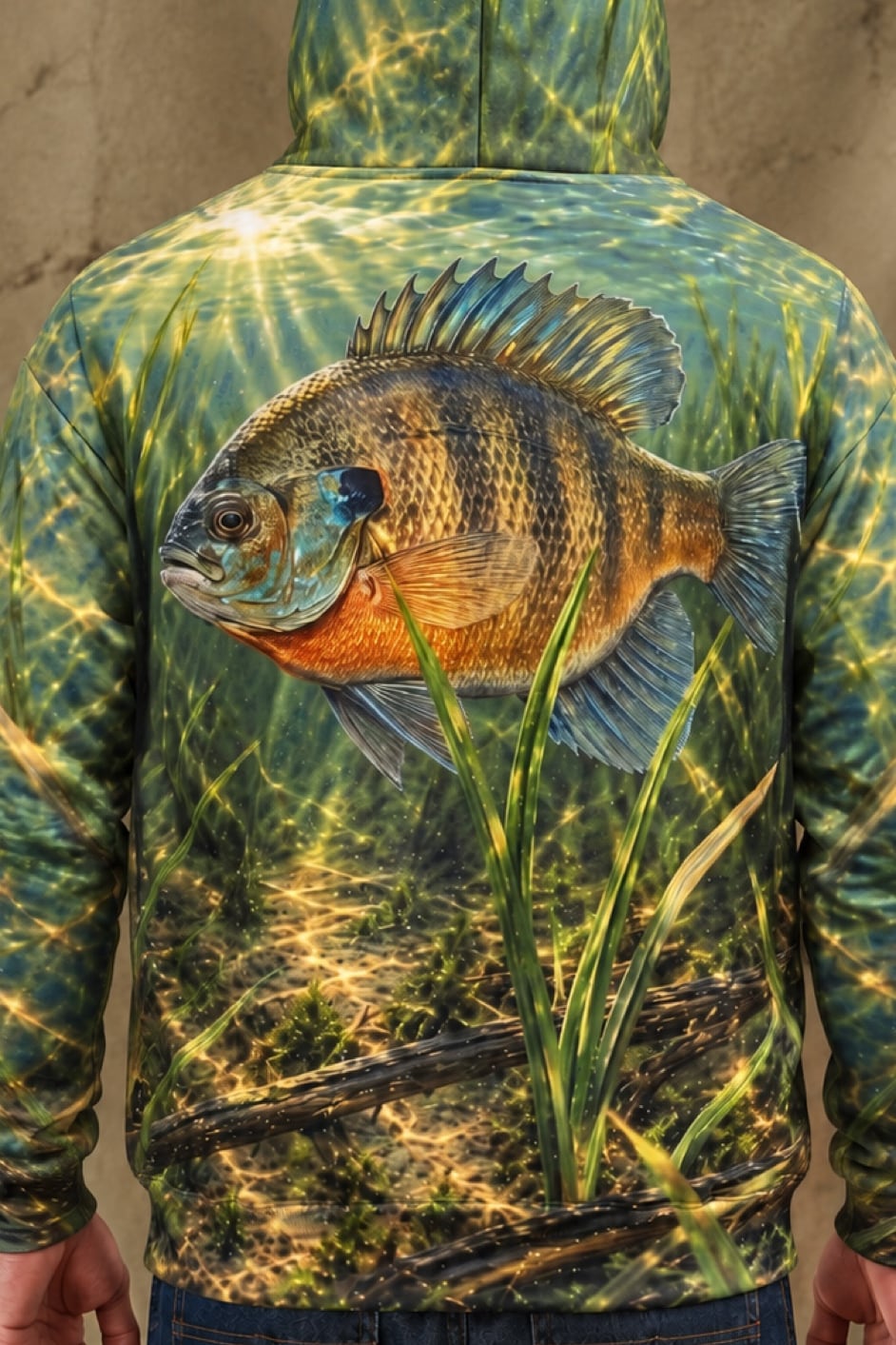 Performance Fleece-Lined Hoodie - Sunlit Shallows Bluegill image 4
