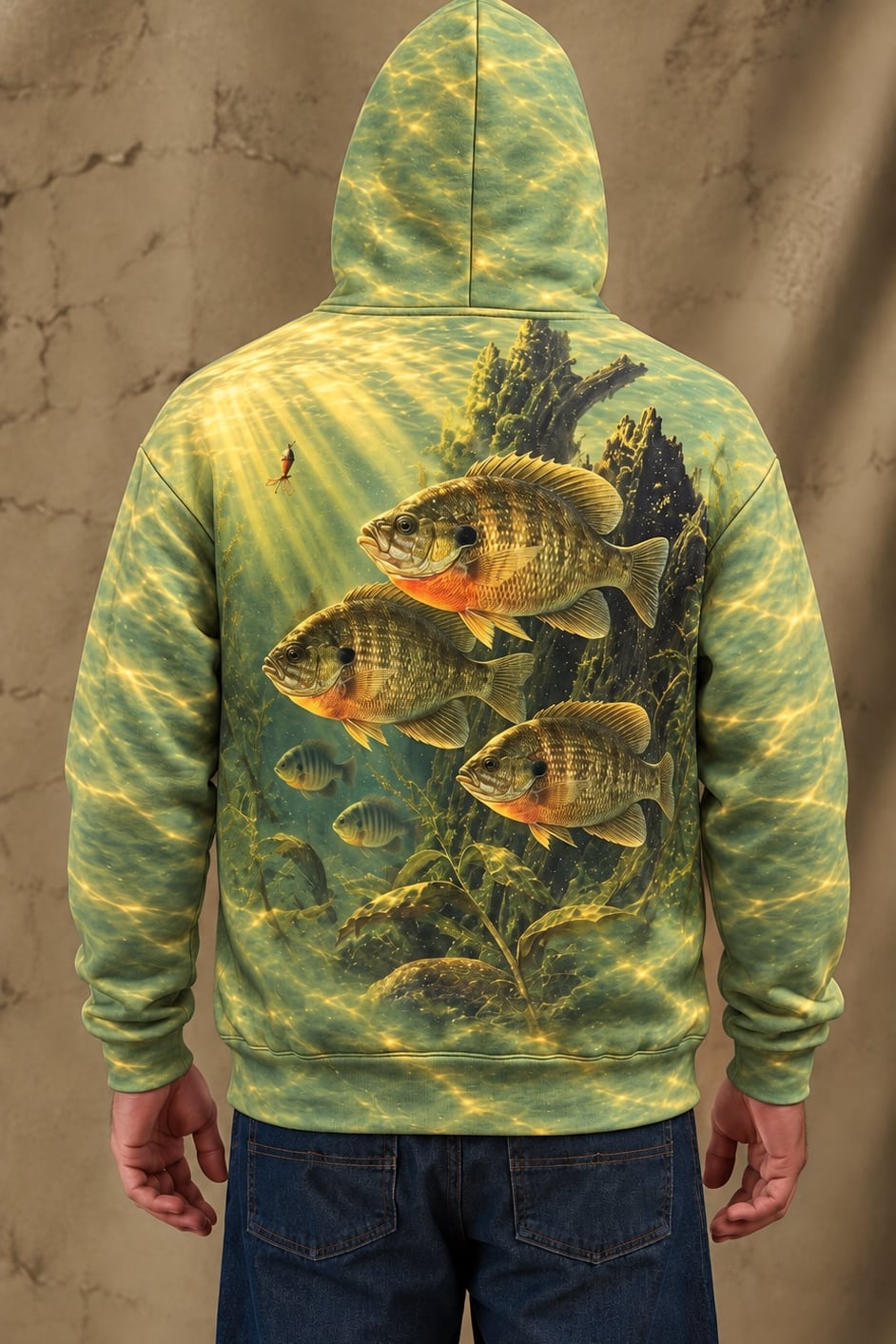 Performance Fleece-Lined Hoodie - Golden Ray Bluegill School image 2