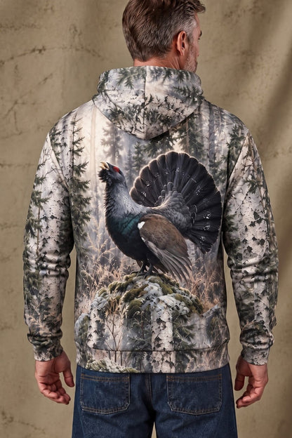Performance Fleece-Lined Hoodie – Birch Forest Capercaillie image 2