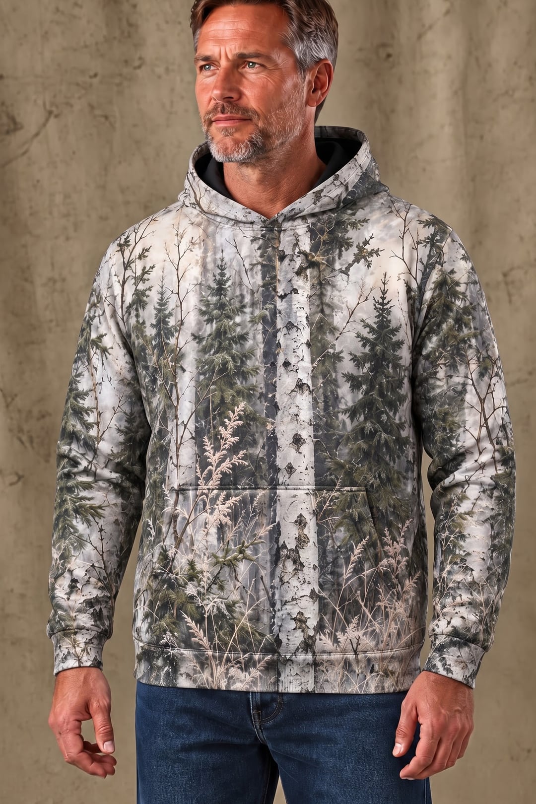 Performance Fleece-Lined Hoodie – Birch Forest Capercaillie image 3
