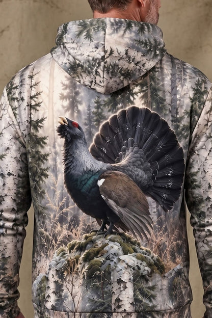 Performance Fleece-Lined Hoodie – Birch Forest Capercaillie image 4