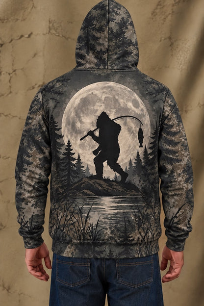 Performance Fleece-Lined Hoodie - Moonlight Bigfoot Angler image 2