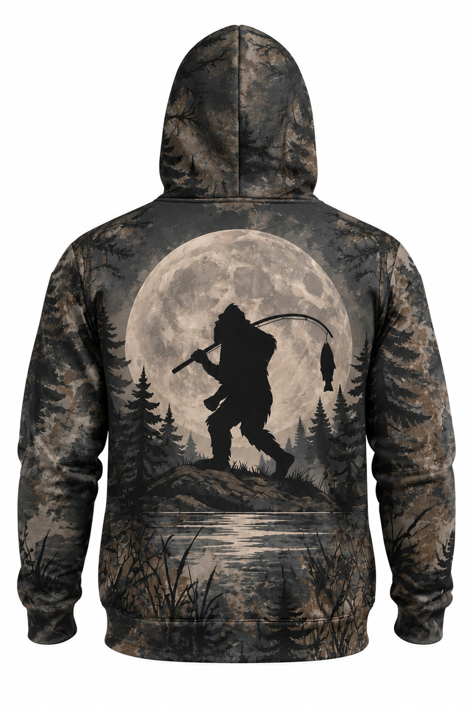 Performance Fleece-Lined Hoodie - Moonlight Bigfoot Angler image 5