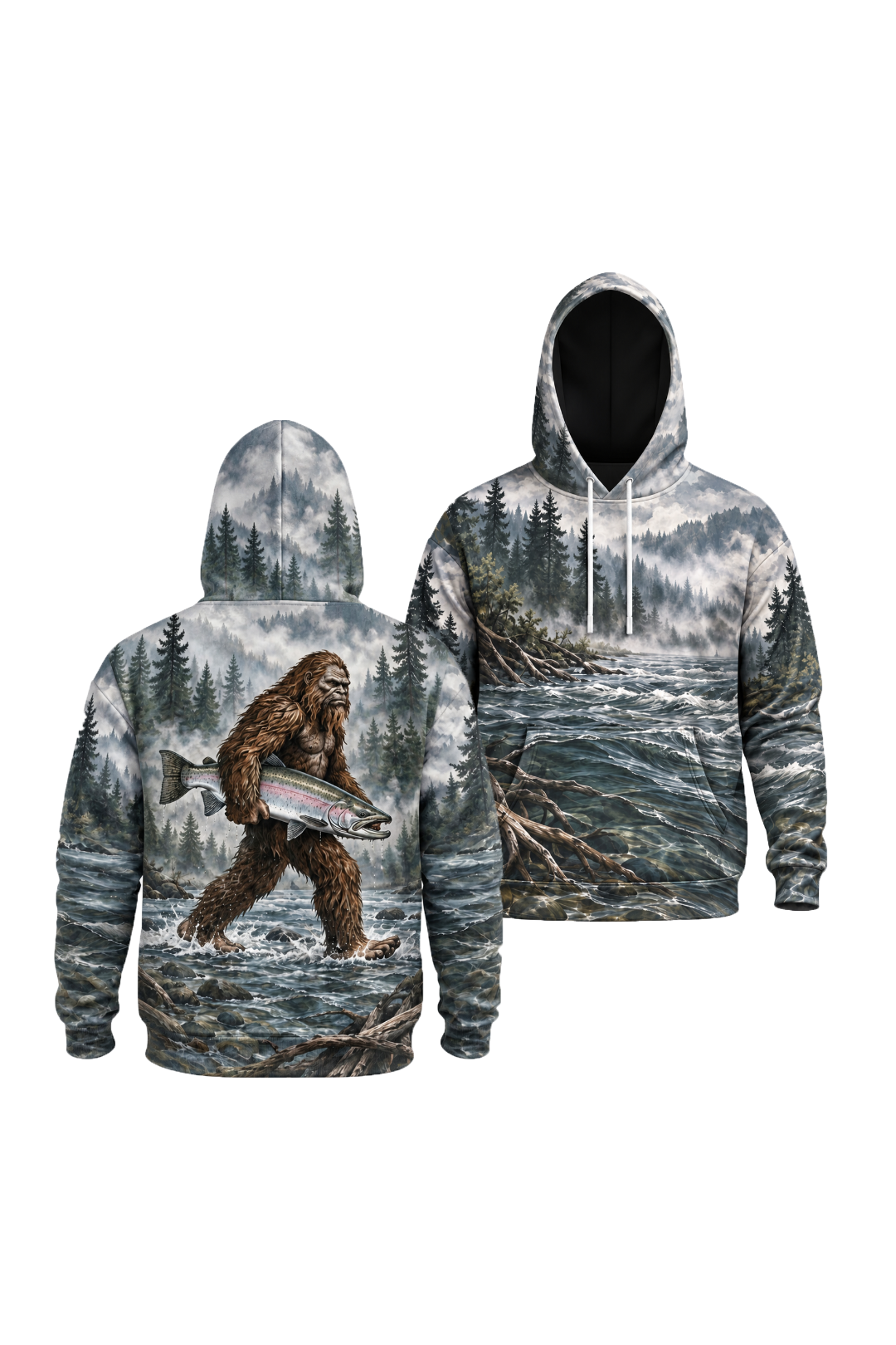 Performance Fleece-Lined Hoodie - Mist River Bigfoot Steelhead image 1