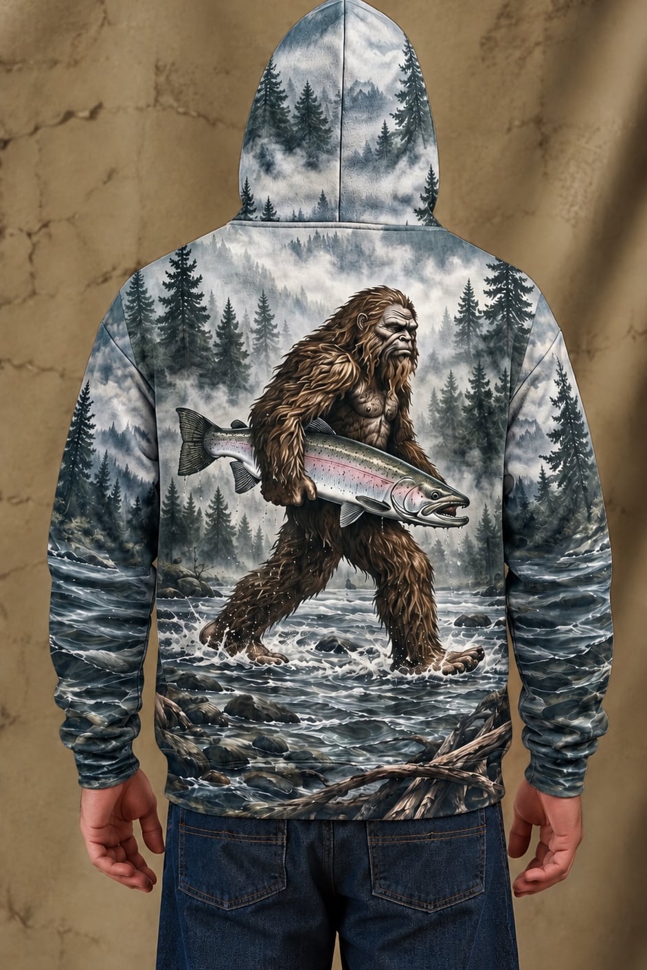 Performance Fleece-Lined Hoodie - Mist River Bigfoot Steelhead image 2