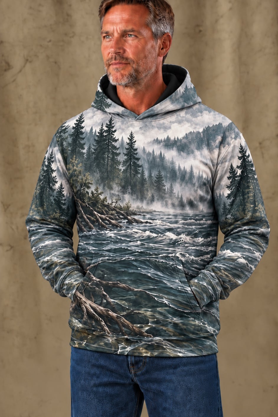 Performance Fleece-Lined Hoodie - Mist River Bigfoot Steelhead image 3