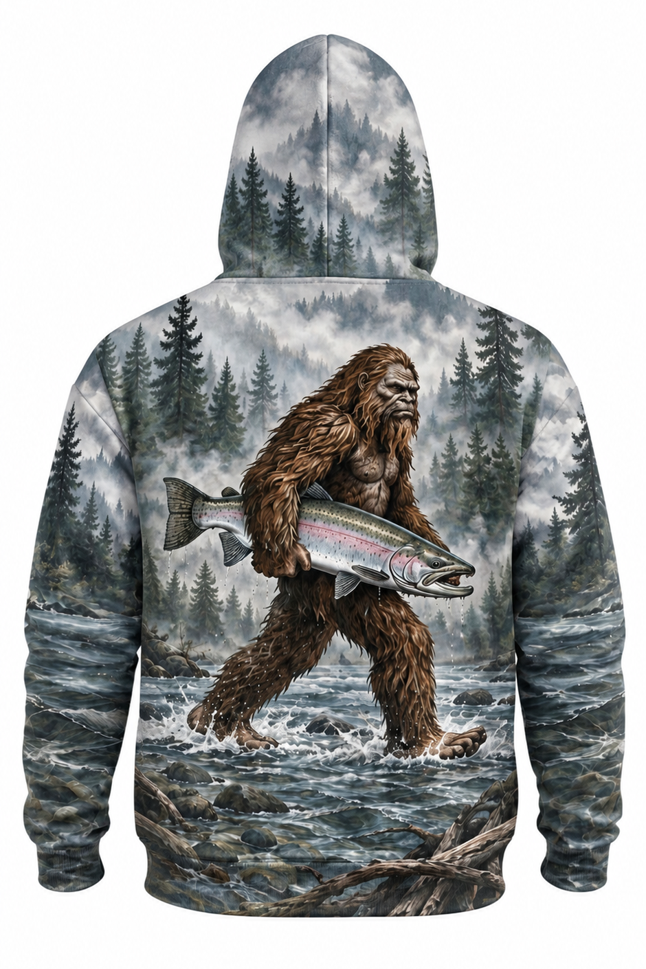 Performance Fleece-Lined Hoodie - Mist River Bigfoot Steelhead image 5