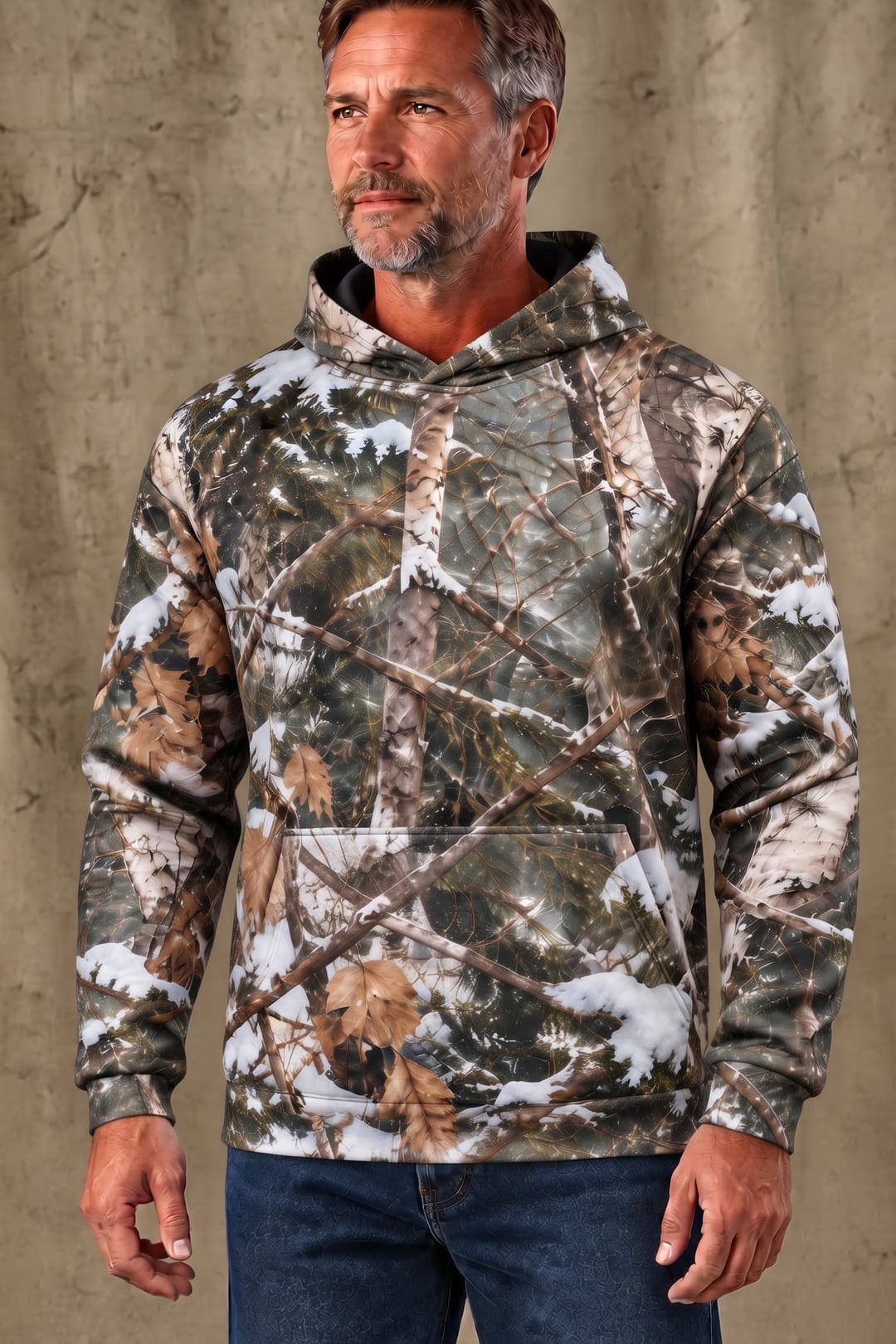 Performance Fleece-Lined Hoodie - Winter Black Bear Showdown image 3